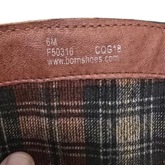 Born Brown Cort Crackled Leather Knee High Riding Boots Sz 6 - Picture 13 of 13